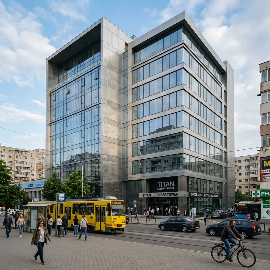 Spalare geamuri cu nacela pentru cladiri cu acces permis